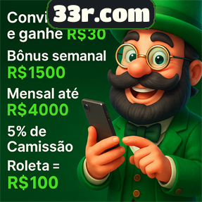33r.com Indique amigos para receber um bônus